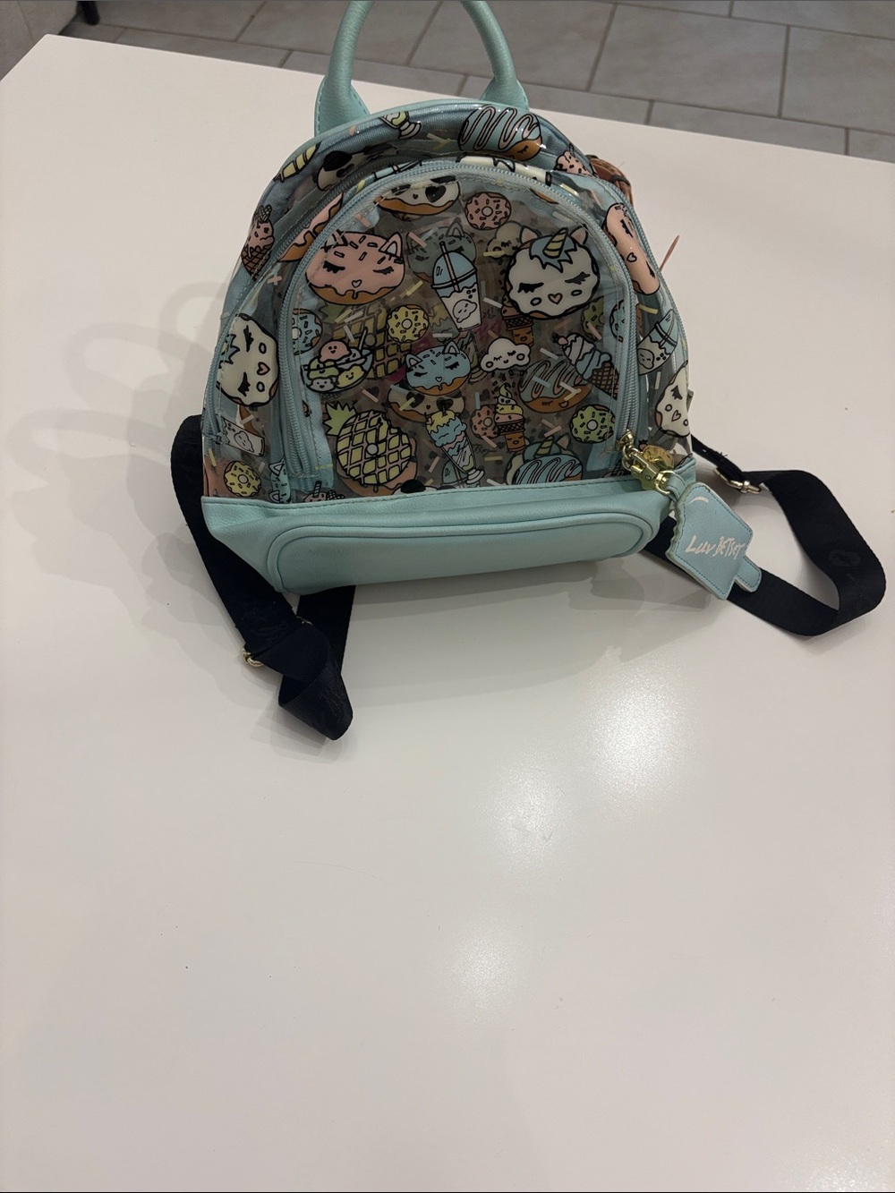 Luv Betsy by Betsy Johnson clear mini backpack
